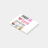 Post-it® Conception de gâteaux Peace Love Cupcakes (Incliné)