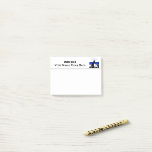 Post-it® Conception de logo d'affaires vos propres (Sur un bureau)