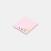 Post-it® Conception de monogramme floral personnalisé éléga (Incliné)