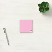 Post-it® Conception de nom personnalisé en monogramme rose (Bureau)