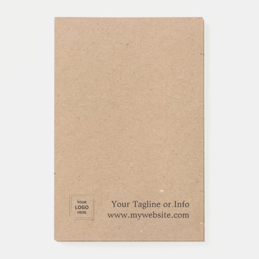 Post-it® Conception de note d'affaires de logo personnalisé (Devant)