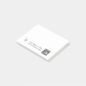 Post-it® Conception de note de logo d'entreprise QR blanc m (Incliné)
