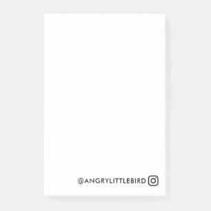 Post-it® Conception de note de marque de poignée Instagram 