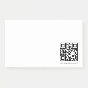 Post-it® Conception de note de texte personnalisé QR blanc
