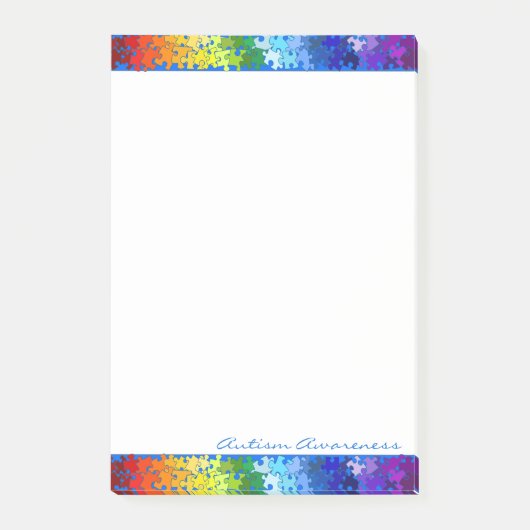 Post-it® Conception de puzzle d'arc-en-ciel de (Devant)