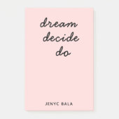 Post-it® Conception de script moderne rose gênant (Devant)