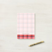 Post-it® Conception de Tartan (Sur un bureau)