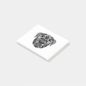 Post-it® Conception de tête de Pug de chien Mandala (Incliné)