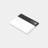 Post-it® Conception de typographie moderne | Noir & Blanc (Incliné)