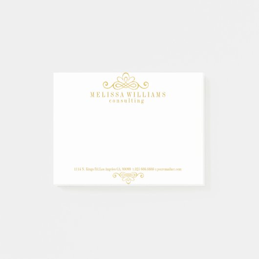 Post-it® Conception des spires de calligraphie or (Devant)