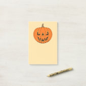 Post-it® Conception d'Halloween de citrouille effrayante Ja (Sur un bureau)