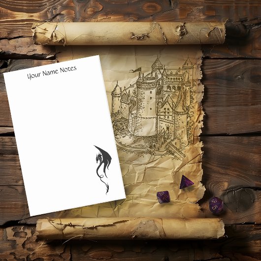 Post-it® Conception d'illustration de dragon tribal blanc n