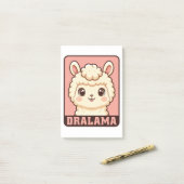 Post-it® Conception d'illustration de lama mignon (Sur un bureau)