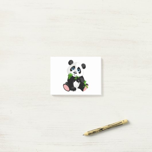 Post-it® Conception d'illustration de panda (Sur un bureau)