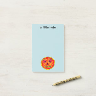 Post-it® Conception d'illustration de visage de pizza souri