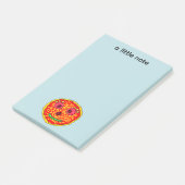Post-it® Conception d'illustration de visage de pizza souri (Incliné)