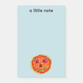 Post-it® Conception d'illustration de visage de pizza souri (Devant)