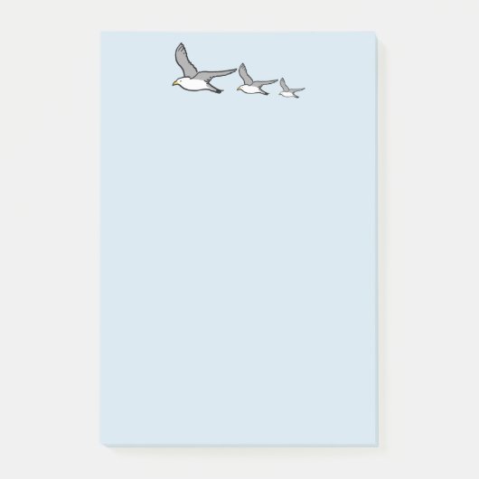 Post-it® Conception d'oiseaux volant haut (Devant)