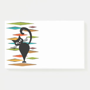 Post-it® Conception du chat noir du milieu du siècle