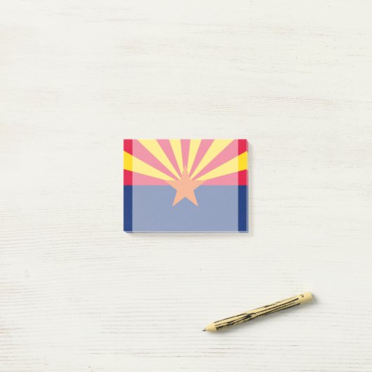 Post-it® Conception du drapeau de l'État de l'Arizona (Sur un bureau)