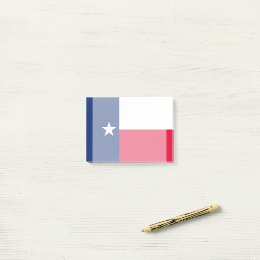 Post-it® Conception du drapeau de l'État du Texas (Sur un bureau)