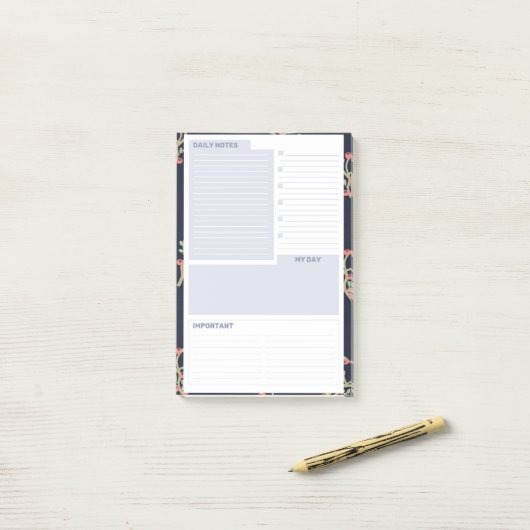 Post-it® Conception du planificateur Notes quotidiennes (Sur un bureau)