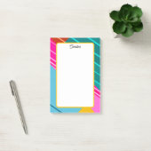 Post-it® Conception graphique géométrique aux couleurs vive (Bureau)