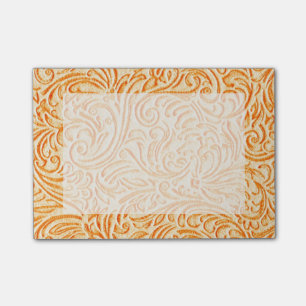 Post-it® Conception graphique vintage orange de Scrollwork