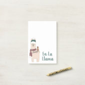 Post-it® Conception mignonne de lama de La des vacances fa (Sur un bureau)