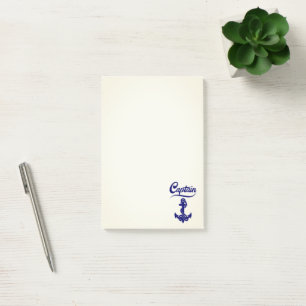 Post-it® Conception nautique d'ancre de voilier capitaine
