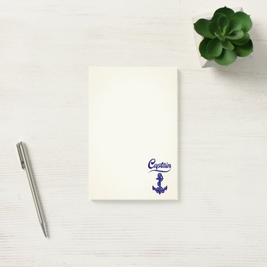 Post-it® Conception nautique d'ancre de voilier capitaine (Bureau)