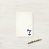 Post-it® Conception nautique d'ancre de voilier capitaine (Sur un bureau)