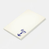 Post-it® Conception nautique d'ancre de voilier capitaine (Incliné)