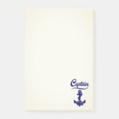 Post-it® Conception nautique d'ancre de voilier capitaine (Devant)