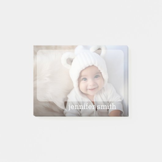 Post-it® Conception photo complète avec Talk Bubble et Nom  (Devant)