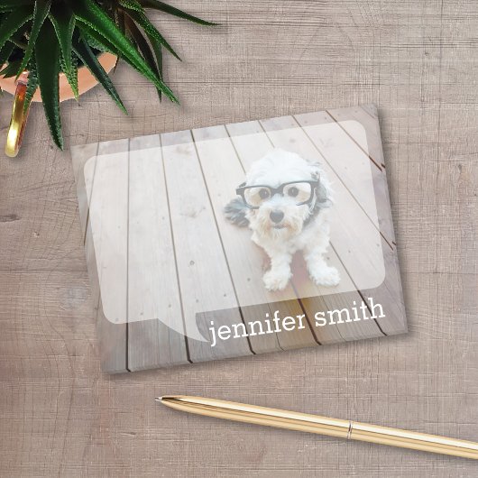 Post-it® Conception photo complète avec Talk Bubble et Nom