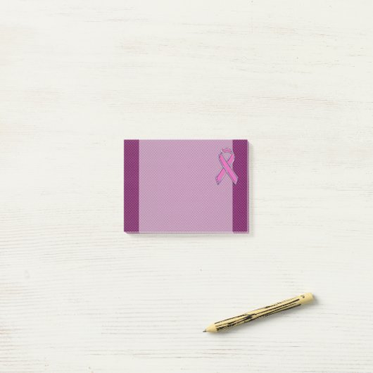 Post-it® Conception rose moderne de conscience de ruban (Sur un bureau)