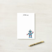 Post-it® Conception "Un Petit Note" de mignon robot (Sur un bureau)