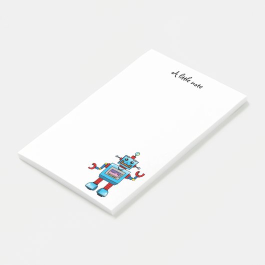 Post-it® Conception "Un Petit Note" de mignon robot (Incliné)