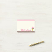 Post-it® Cône de crème glacée napolitaine (Sur un bureau)