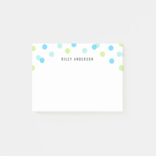 Post-it® Confetti bleu Aqua Green Fun Personnalisé
