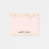 Post-it® Confetti d'or blanc rose pâle (Devant)