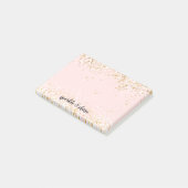 Post-it® Confetti d'or blanc rose pâle (Incliné)
