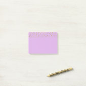 Post-it® Confetti en or violet (Sur un bureau)