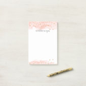 Post-it® Confetti Pop | Blush | Personnalisé (Sur un bureau)