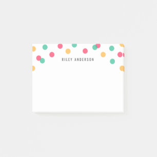 Post-it® Confetti Turquoise orange rose d'amour personnalis