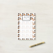 Post-it® Confettis de citrouille d'Halloween mignons (Sur un bureau)