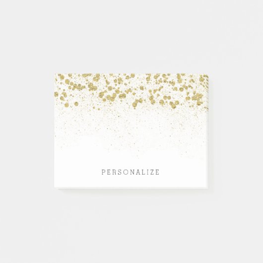 Post-it® Confettis de parties scintillantes d'or (Devant)