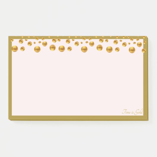 Post-it® Confettis dorés et cadre doré sur ivoire (Devant)