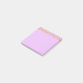Post-it® Confettis dorés et calligraphie sur violet (Incliné)